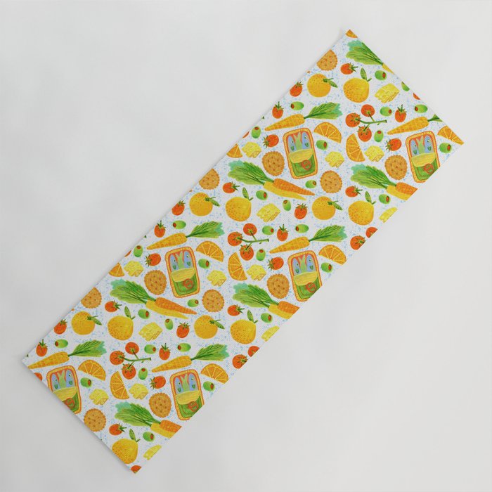 Kitchen Snacks & Apps in Orange & White Yoga Mat Gallery Image 1