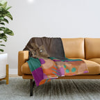 Fro melanin goddess Throw Blanket Gallery Image 1