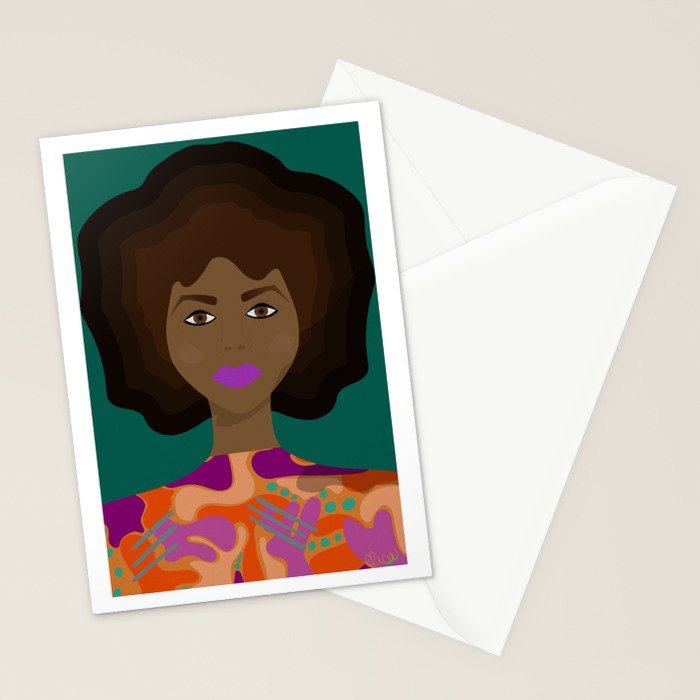 Fro melanin goddess Stationery Card Gallery Image 2