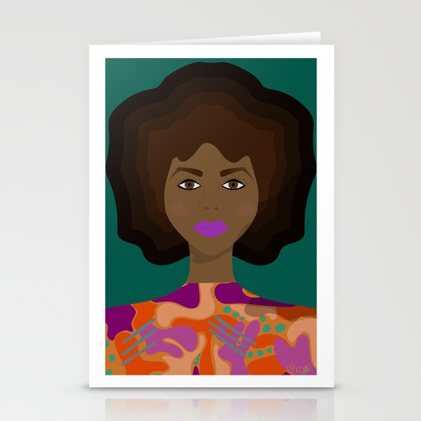 Fro melanin goddess Stationery Card Gallery Image 1