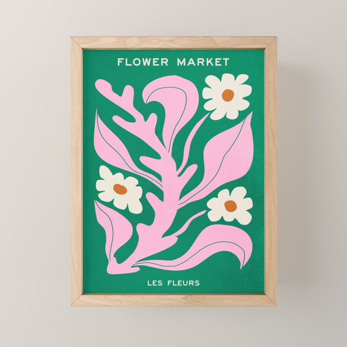 Lavender & Tropical Green: Les Fleurs | Flower Market Color Series 08 Mini Art Print Gallery Image 1