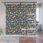 Mexican Sweet Bakery Frenzy // turquoise background // pastel colors pan dulce Wall Mural Gallery Image 1