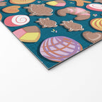 Mexican Sweet Bakery Frenzy // turquoise background // pastel colors pan dulce Welcome Mat Gallery Image 2