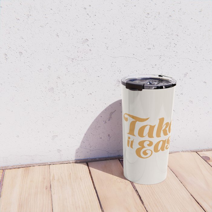 Take it Easy (Yellow Palette) Travel Mug Gallery Image 4