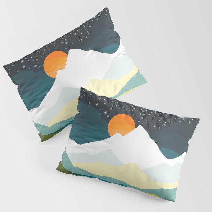 Winters Night Pillow Sham Gallery Image 1