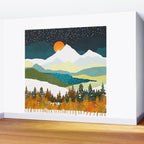 Winters Night Wall Mural Gallery Image 2