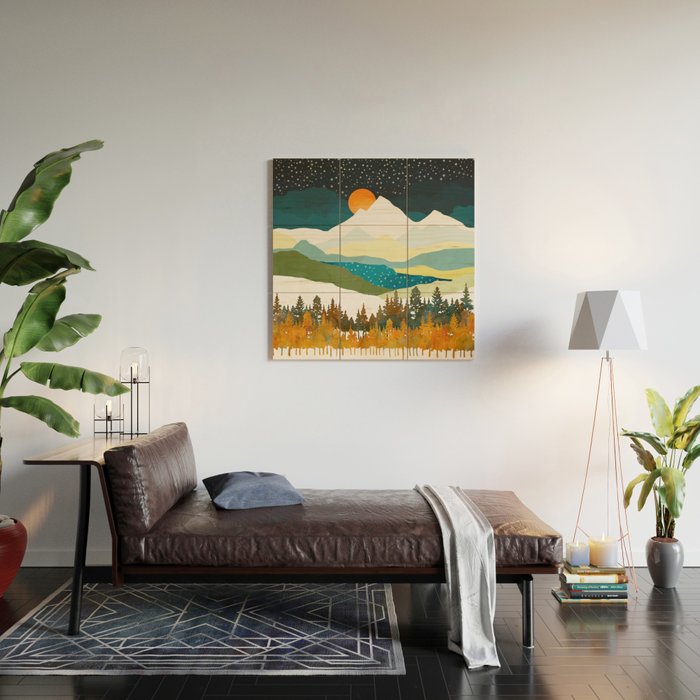 Winters Night Wood Wall Art Gallery Image 2