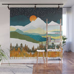 Winters Night Wall Mural Gallery Image 1