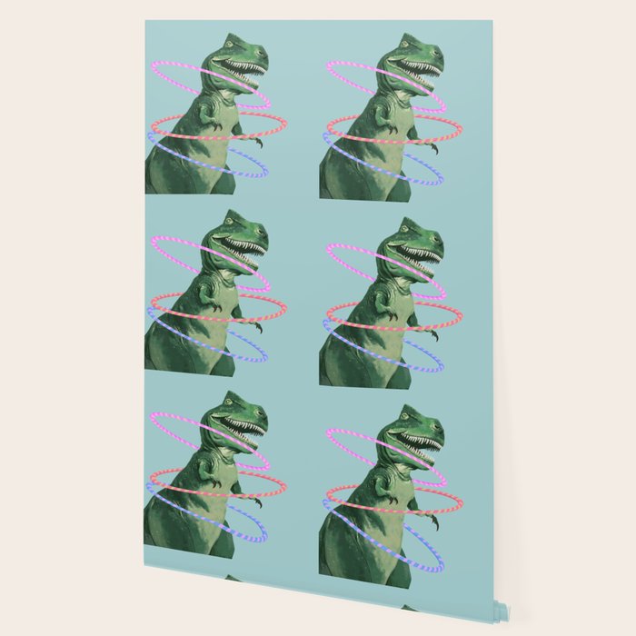 T-Rex the Hula Dancer in Green Wallpaper Gallery Image 2