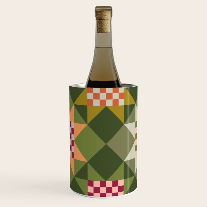Checkerboard Quilt - Fall Colors Wine Chiller Gallery Image 2