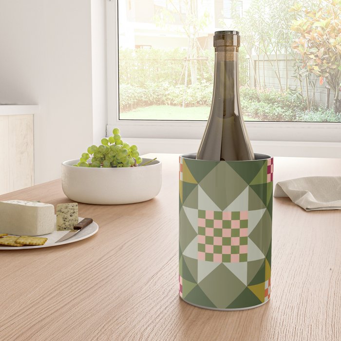 Checkerboard Quilt - Fall Colors Wine Chiller Gallery Image 4
