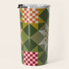 Checkerboard Quilt - Fall Colors Travel Mug Gallery Image 3