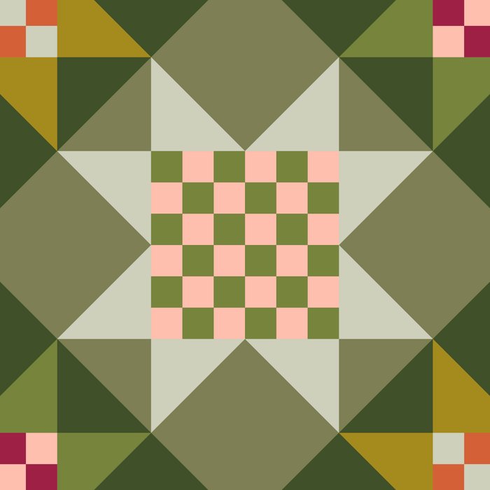 Checkerboard Quilt - Fall Colors Coffee Mug Gallery Image 2