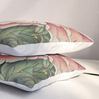 Chinoiserie Peach Blooming Peony Gold Leaf Art Painting Pillow Sham Gallery Image 3