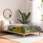 Chinoiserie Peach Blooming Peony Gold Leaf Art Painting Comforter Gallery Image 2