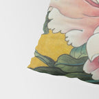 Chinoiserie Peach Blooming Peony Gold Leaf Art Painting Pillow Sham Gallery Image 4