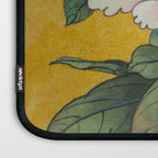 Chinoiserie Peach Blooming Peony Gold Leaf Art Painting Laptop Sleeve Gallery Image 3
