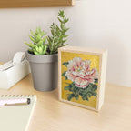 Chinoiserie Peach Blooming Peony Gold Leaf Art Painting Mini Art Print Gallery Image 2