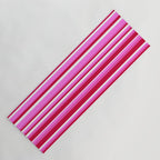 Classic Stripes XVII - Y2K Pink and Red Yoga Mat Gallery Image 1