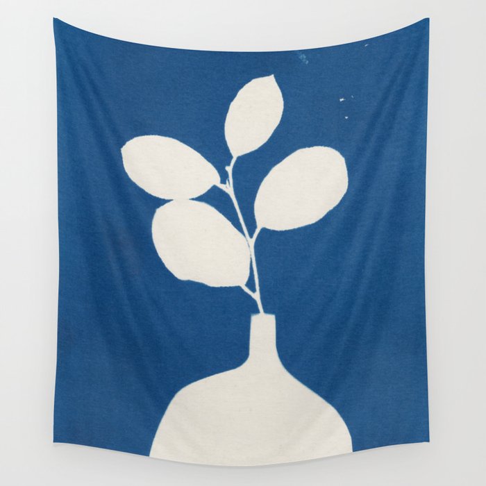 Cyanotype Still Life Studies #2 Wall Tapestry Gallery Image 1