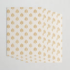 block print palm in golden on natural Wrapping Paper Gallery Image 3