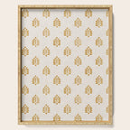 block print palm in golden on natural Serving Tray Gallery Image 1