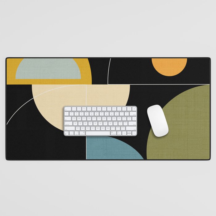 mid century geometric winter 2 Desk Mat Gallery Image 1