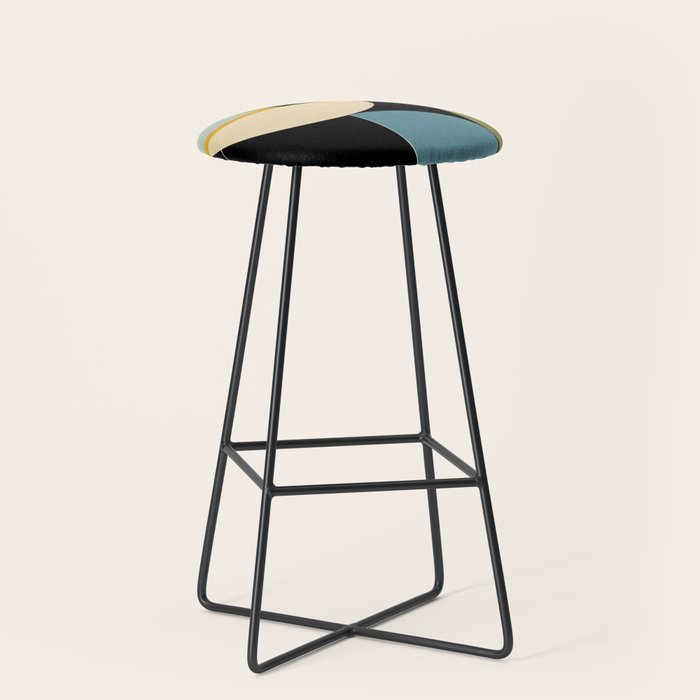 mid century geometric winter 2 Stool Gallery Image 1