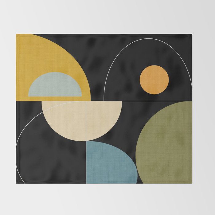 mid century geometric winter 2 Throw Blanket Gallery Image 2