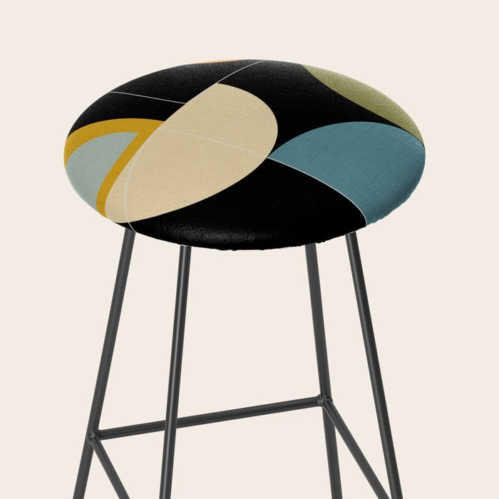 mid century geometric winter 2 Stool Gallery Image 2