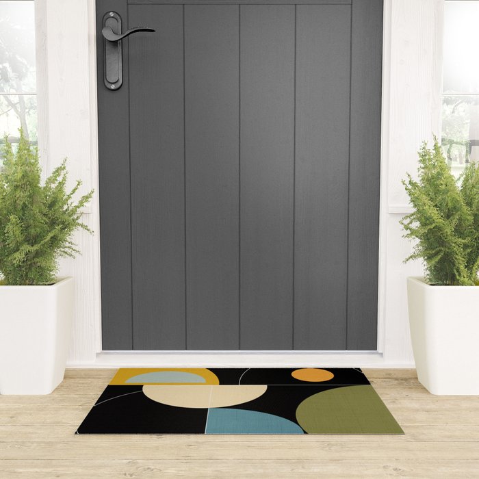 mid century geometric winter 2 Welcome Mat Gallery Image 3