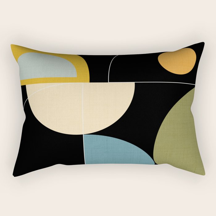 mid century geometric winter 2 Rectangular Pillow Gallery Image 1