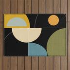 mid century geometric winter 2 Outdoor Rug Gallery Image 1