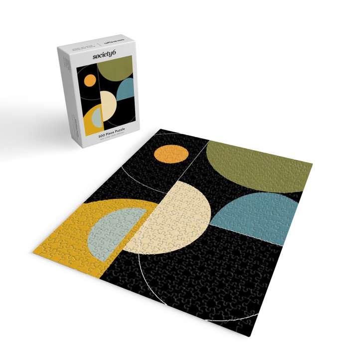 mid century geometric winter 2 Jigsaw Puzzle Gallery Image 2