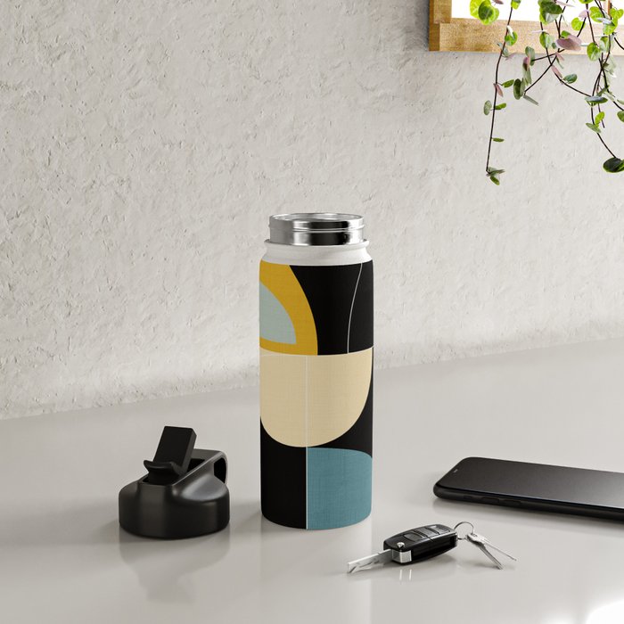 mid century geometric winter 2 Water Bottle Gallery Image 4