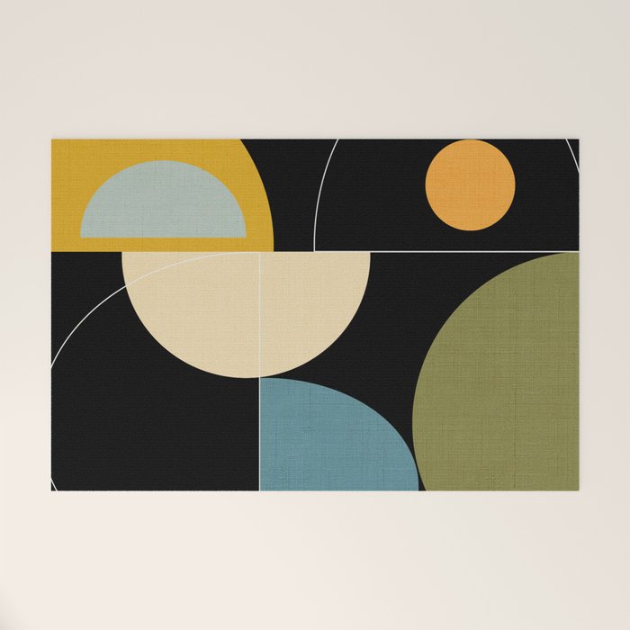 mid century geometric winter 2 Welcome Mat Gallery Image 1