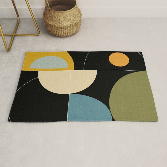mid century geometric winter 2 Rug Gallery Image 1