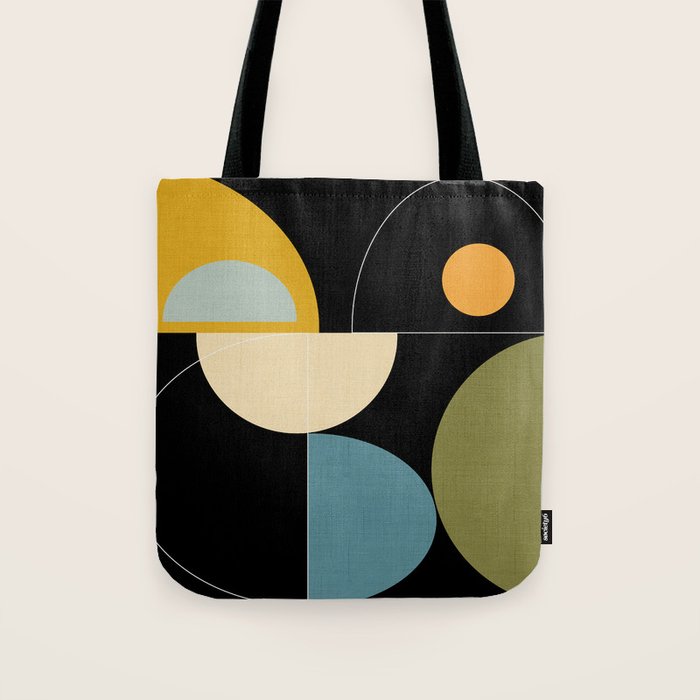 mid century geometric winter 2 Tote Bag Gallery Image 1