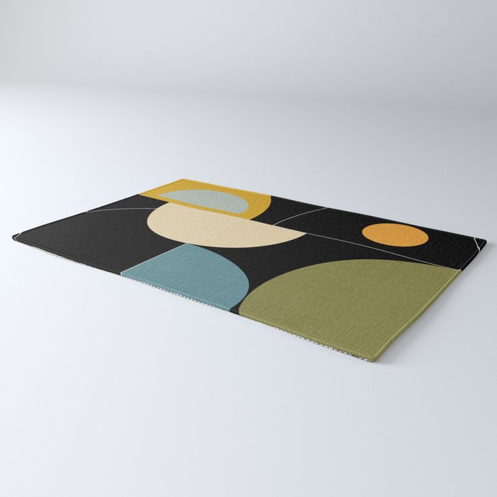 mid century geometric winter 2 Rug Gallery Image 3