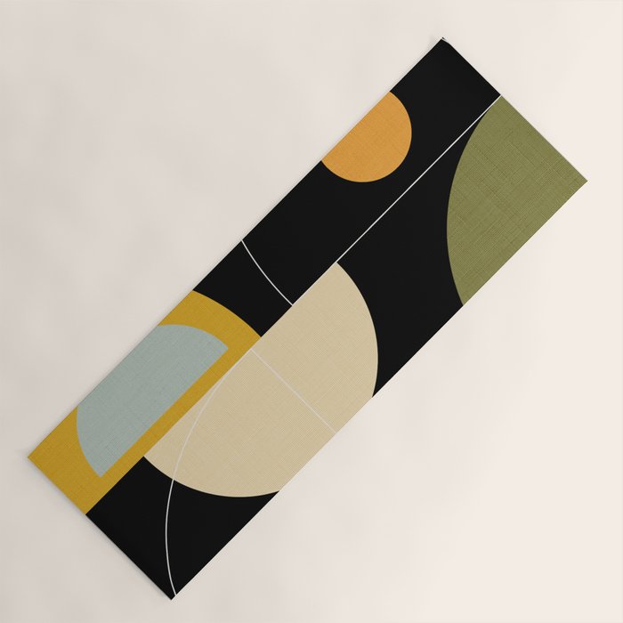mid century geometric winter 2 Yoga Mat Gallery Image 1