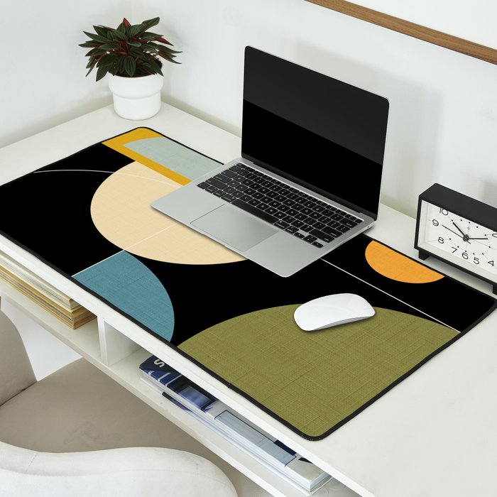 mid century geometric winter 2 Desk Mat Gallery Image 2