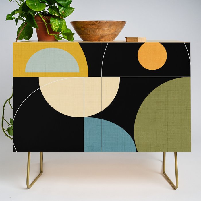 mid century geometric winter 2 Credenza Gallery Image 1