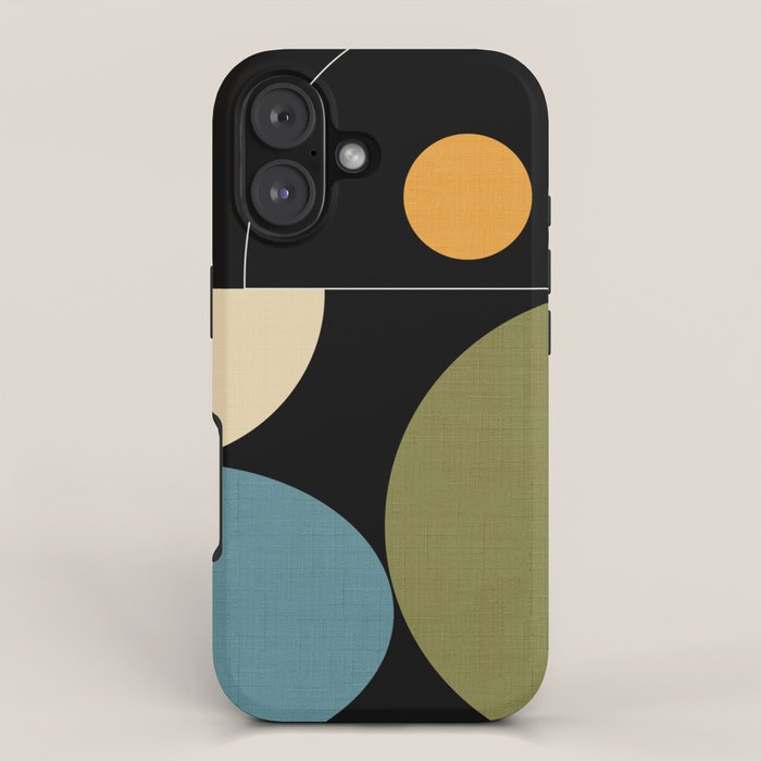 mid century geometric winter 2 iPhone Case Gallery Image 1