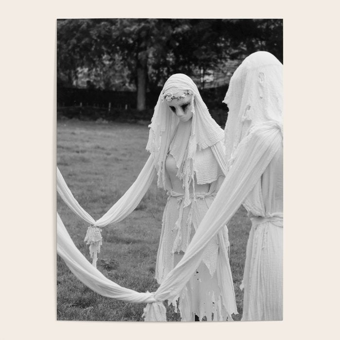 Salem witches, seance gathering of the witch black and white photograph Poster Gallery Image 1