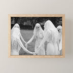 Salem witches, seance gathering of the witch black and white photograph Mini Art Print Gallery Image 1