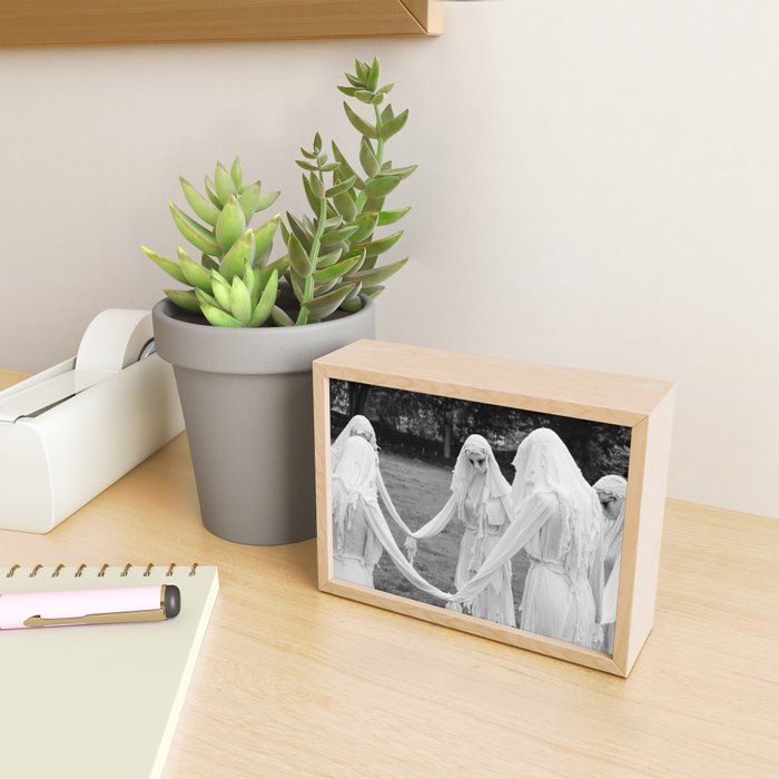 Salem witches, seance gathering of the witch black and white photograph Mini Art Print Gallery Image 2