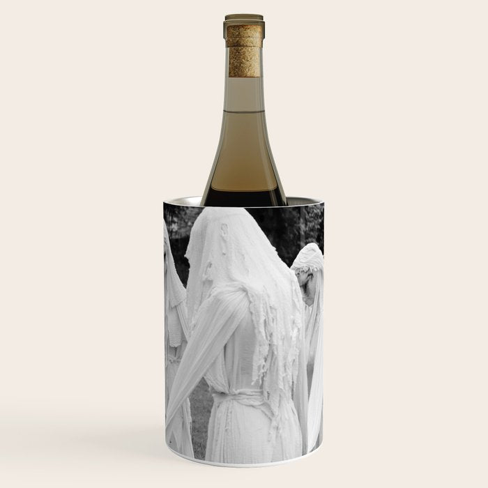 Salem witches, seance gathering of the witch black and white photograph Wine Chiller Gallery Image 3