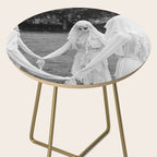 Salem witches, seance gathering of the witch black and white photograph Side Table Gallery Image 2
