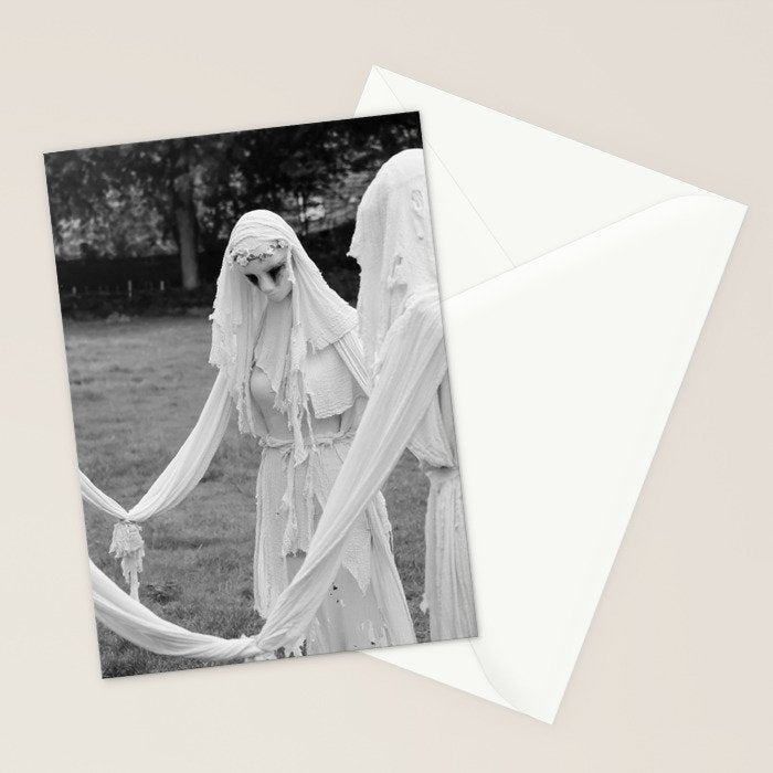 Salem witches, seance gathering of the witch black and white photograph Stationery Card Gallery Image 2