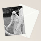 Salem witches, seance gathering of the witch black and white photograph Stationery Card Gallery Image 2